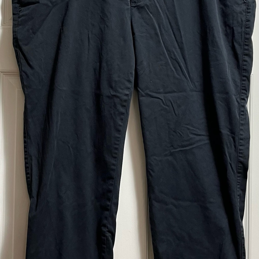 Womens JCPenney Black Straight Leg Business Casual Pants